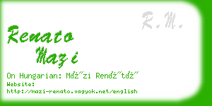 renato mazi business card